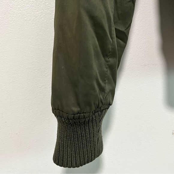 American Eagle Olive Green Bomber Jacket Unisex XS - Picture 13 of 14